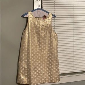 Gold pattern dress